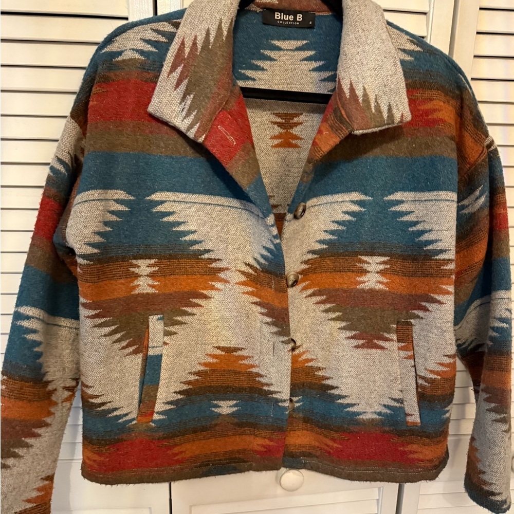 Blue B Women's Multicolor Patterned Jacket - image 1